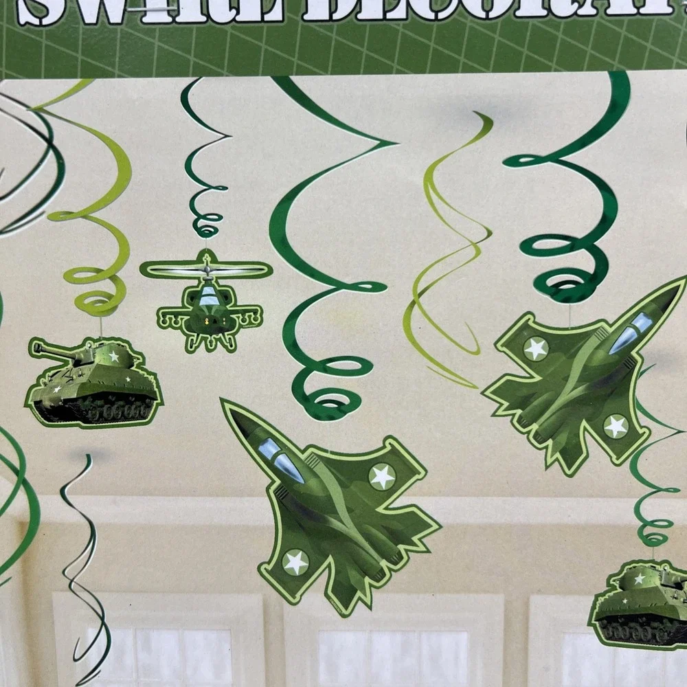 MILITARY ARMY CAMOUFLAGE‎ BIRTHDAY PARTY SET - 6 PACKAGES PARTY SUPPLIES